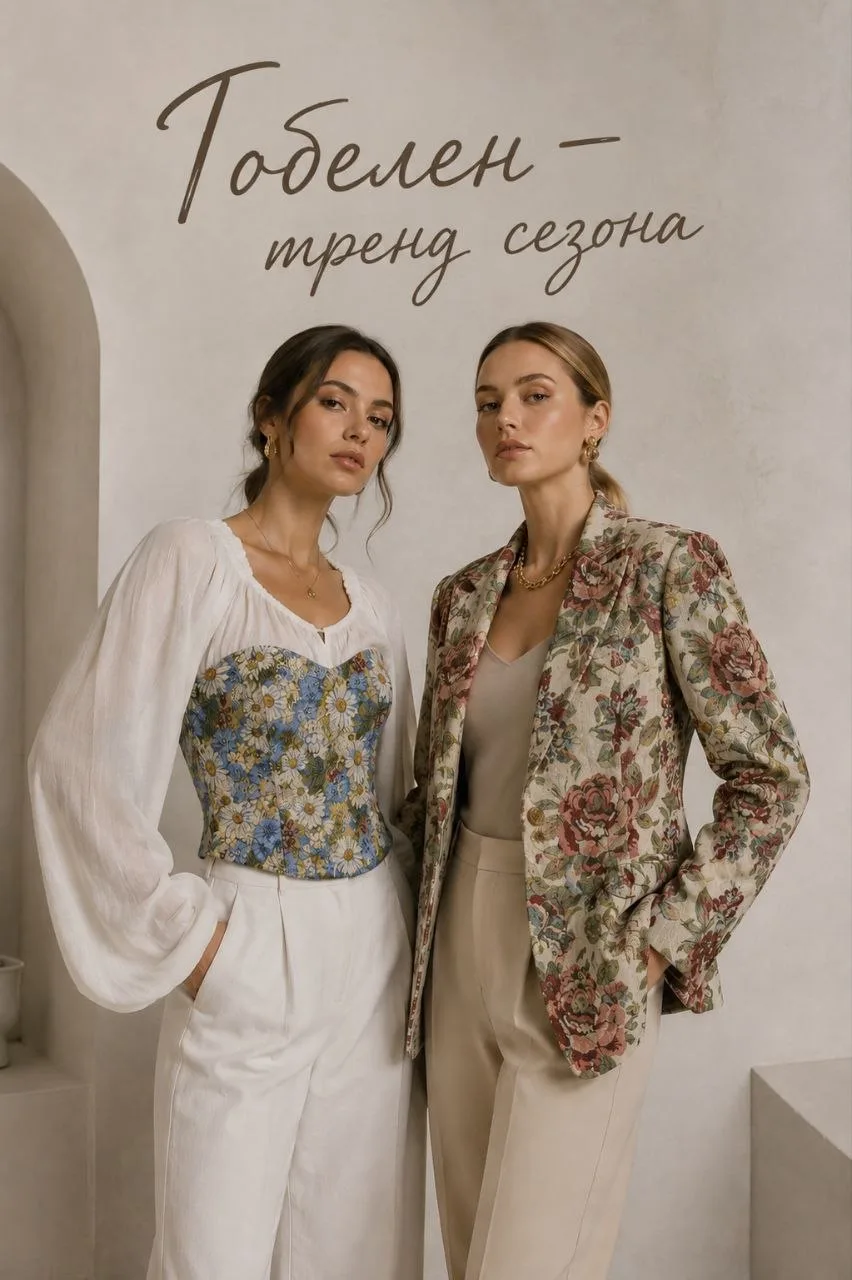 🔥 Начинаем день с тренда, который уверенно выходит на первый план — гобелен в одежде!
