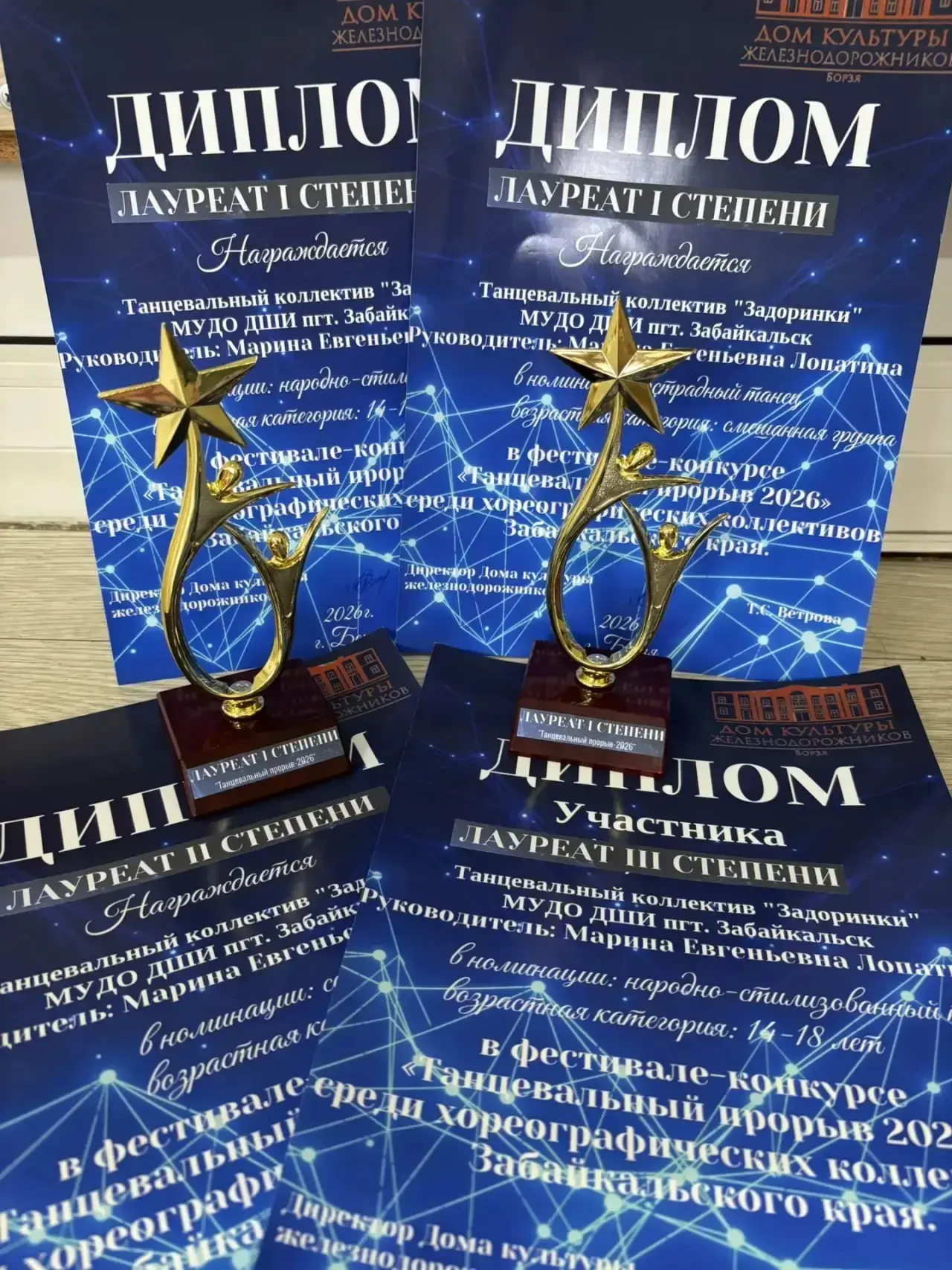 🌟 Наши звёзды зажигают сцены!   Сразу два танцевальных коллектива из Забайкальска одержали победу на