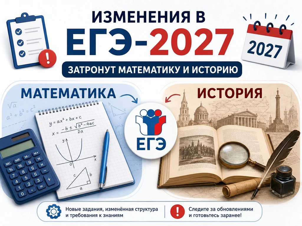 📝Рособрнадзор анонсировал изменения в ЕГЭ‑2027.
