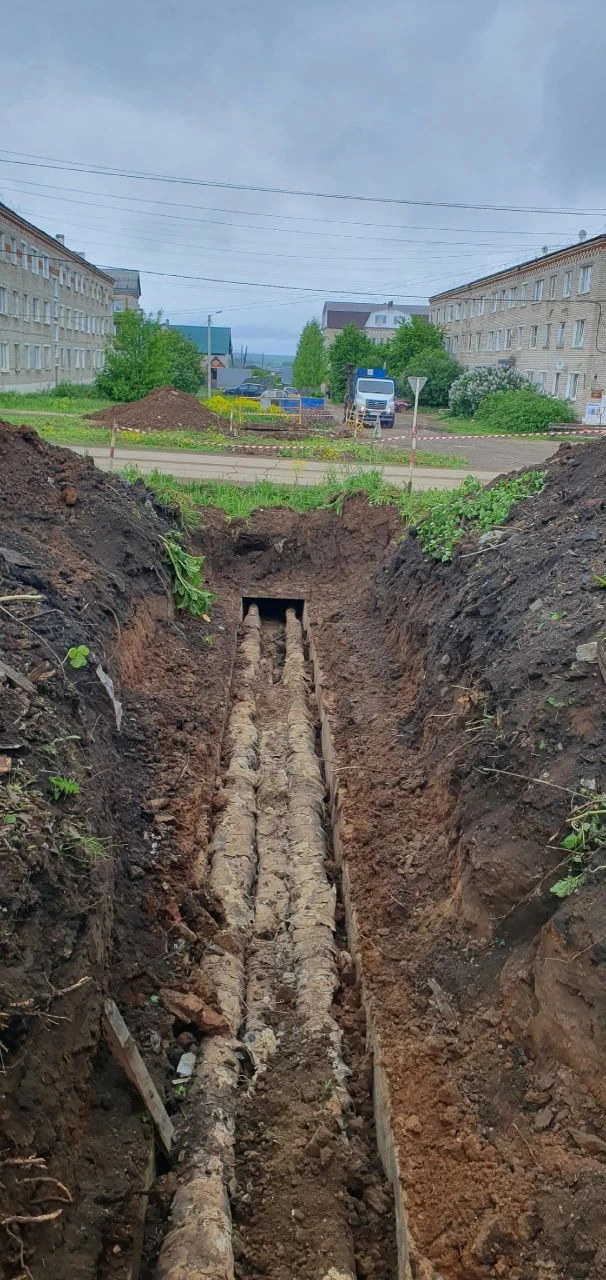 Продолжаем обновлять сети теплоснабжения Кудымкара!