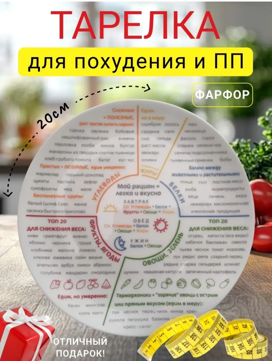 Стильные тарелки с секциями🔥 Они сами подсказывают, как собрать сбалансированный приём...