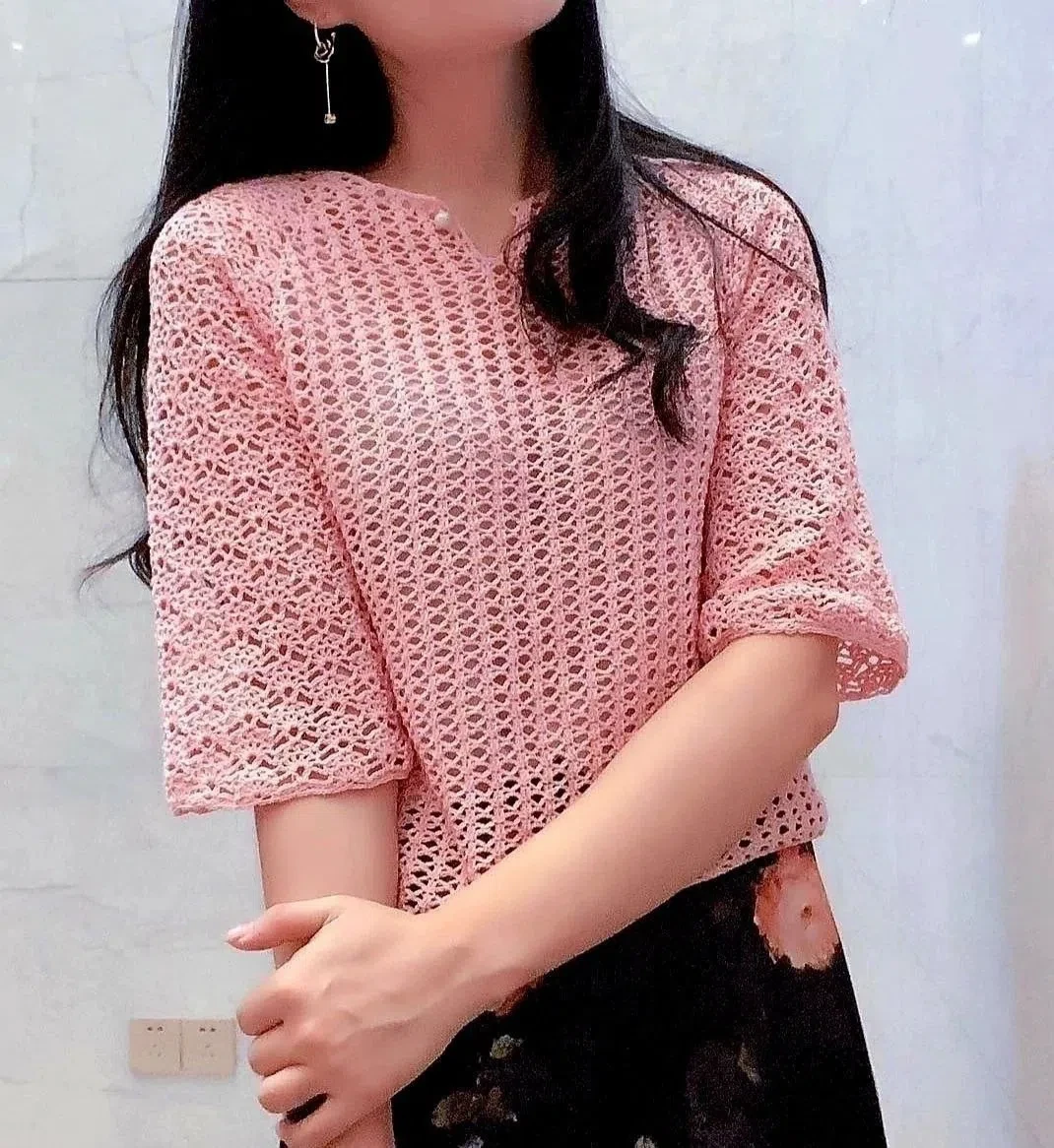 Ажурный джемпер крючком из японского журнала ❤️.