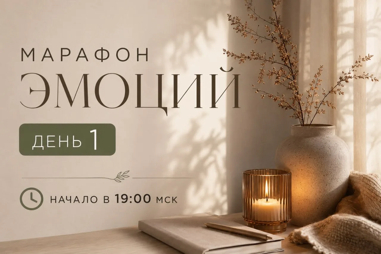 🟢 Встречаемся на первом вебинаре-практикуме в рамках Марафона эмоций.