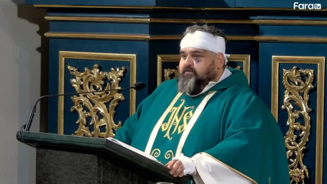 Польский священник Адриан Мантыкевич, пострадавший в четверг от рук украинца в бенедикт...
