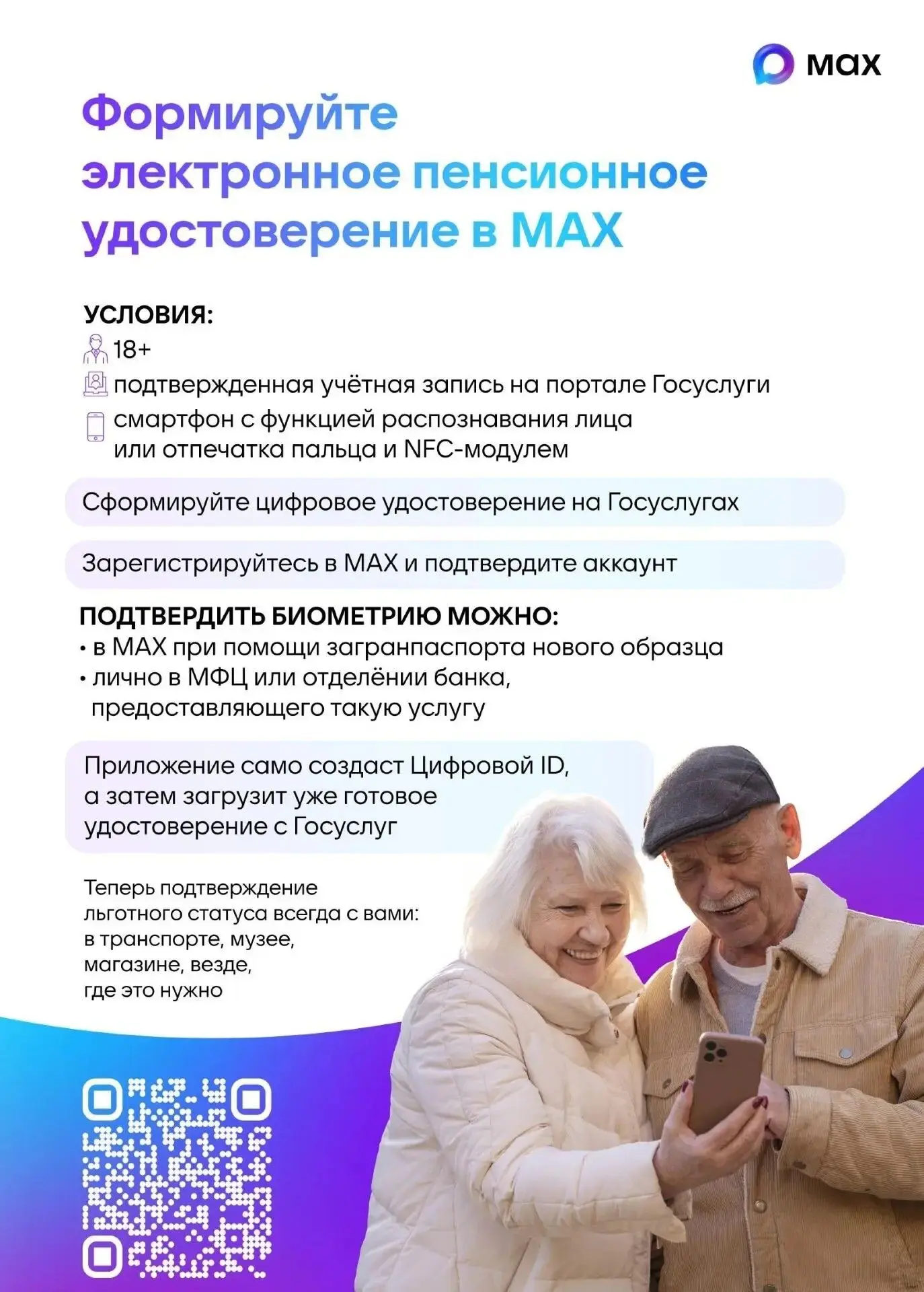Информация о возможности использования цифрового ID в мессенджере МАХ. В библиотеку по цифровому ID.