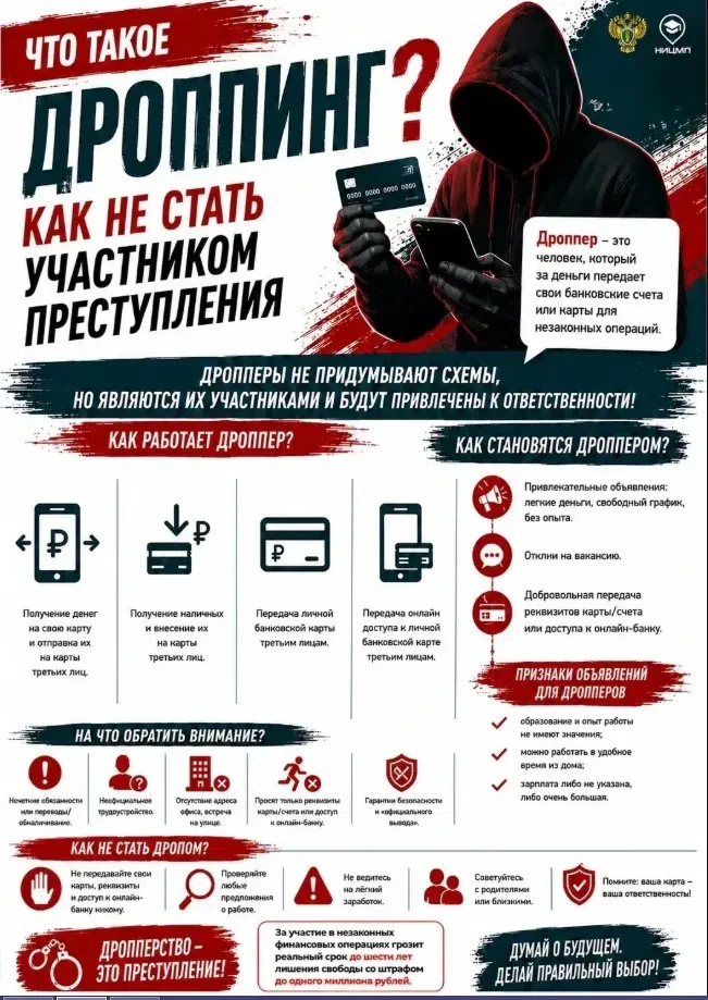 📌 Дропперство — легкие деньги, ведущие к судимости