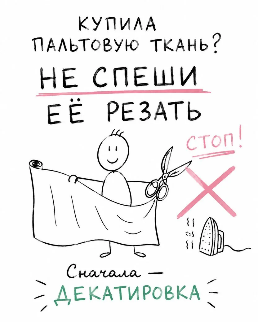 🧥Решили сшить пальто? Обратите внимание на советы по декатировке ткани