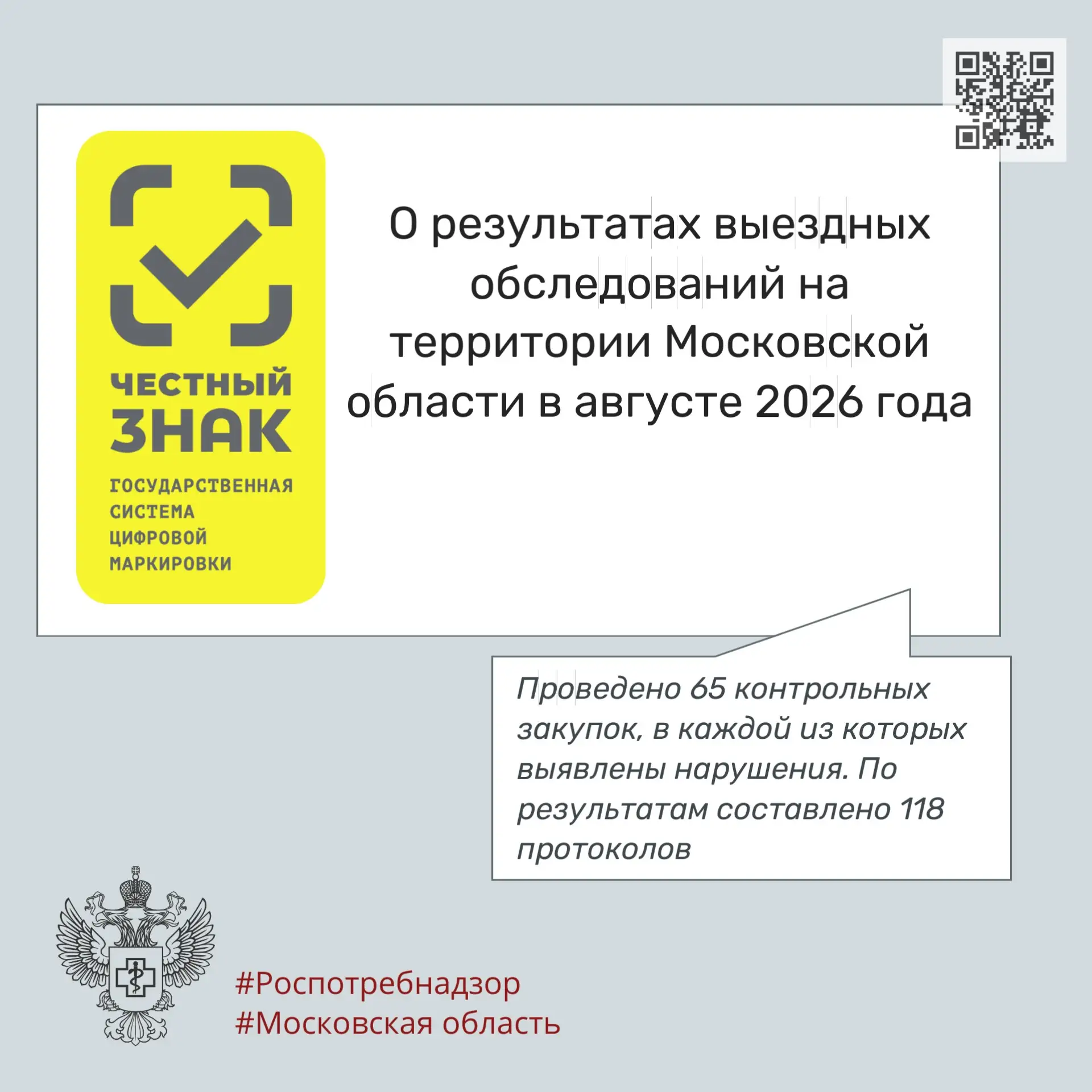 О результатах выездных обследований на территории Московской области в августе 2026 года