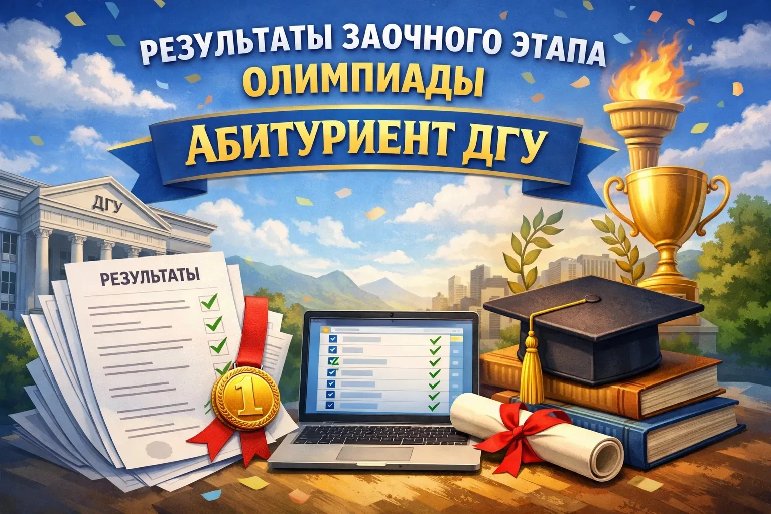 📢 Результаты заочного этапа олимпиады «Абитуриент ДГУ» Подведены итоги заочного этапа олимпиады «Аби