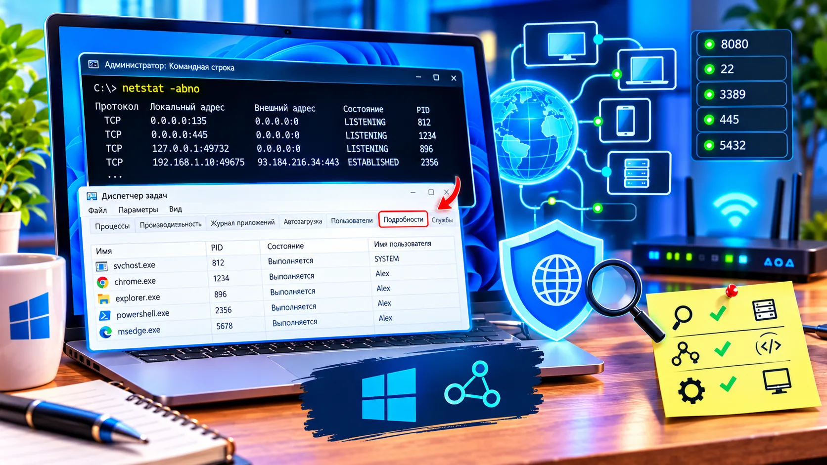 🌐 КТО ПОДКЛЮЧЕН К ВАШЕМУ КОМПЬЮТЕРУ? WINDOWS МОЖЕТ ПОКАЗАТЬ СЕТЕВЫЕ СОЕДИНЕНИЯ