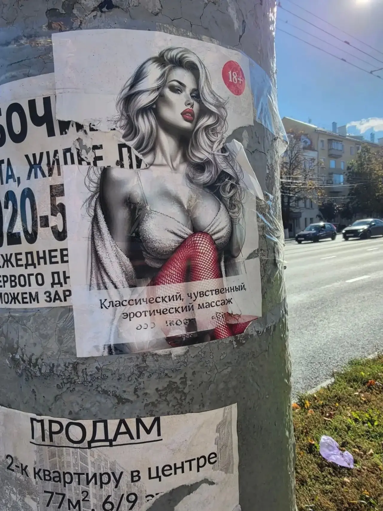 Прямо на проспекте Ленина появились вот такие листовки с указанием сотового номера.