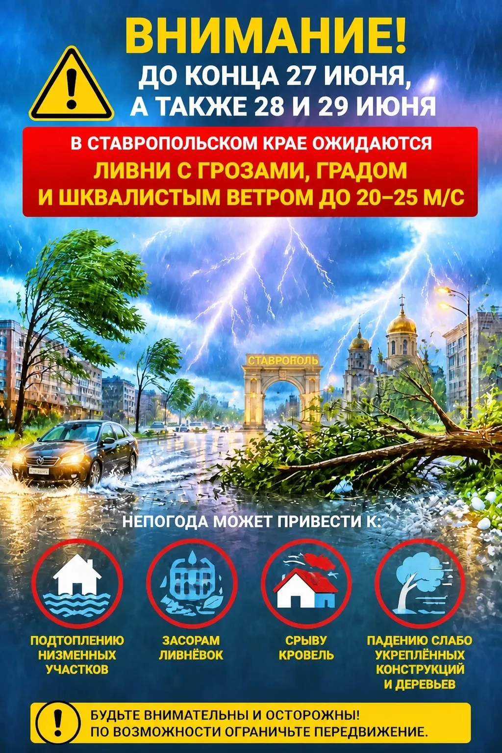 Будьте внимательны и осторожны ⚠️