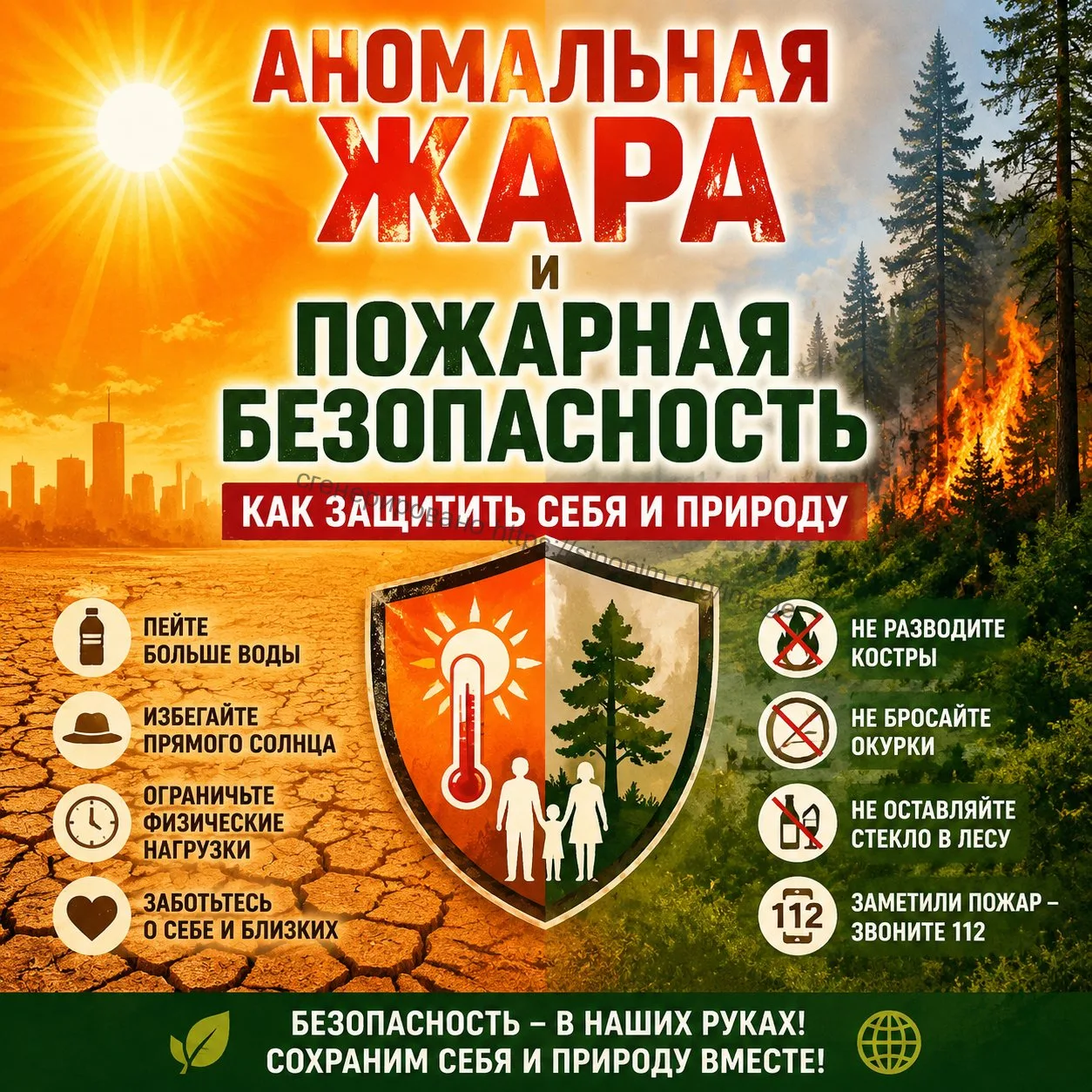 Аномальная жара и пожарная безопасность: как защитить себя и природу