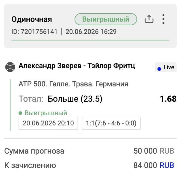 ✅ Наша бесплатная ставка уверенно ЗАХОДИТ 😎

Всех с победой ДРУЗЬЯ 👍

📌 Больше моих прогнозов даю