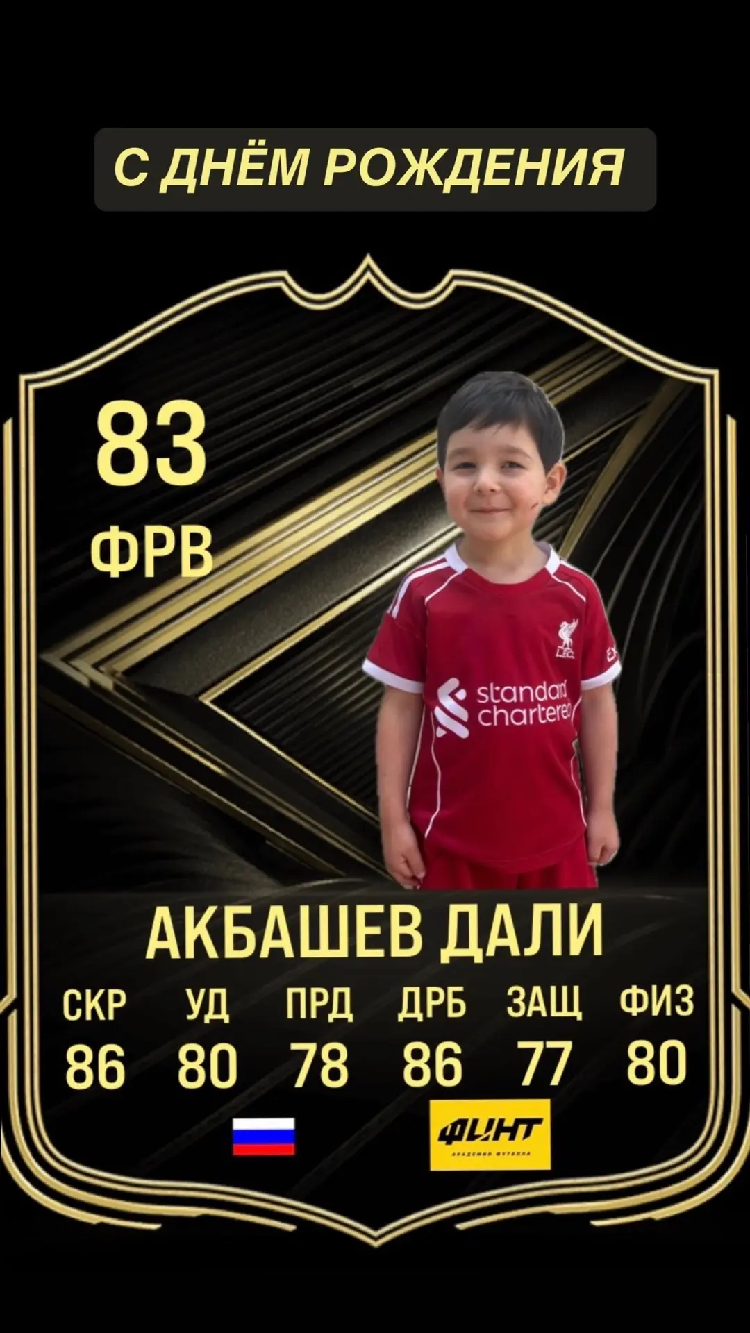Сегодня свой день рождения отмечает игрок нашей футбольной  Академии ФИНТ Акбашев Дали⚽️🎊🎉

«Акаде