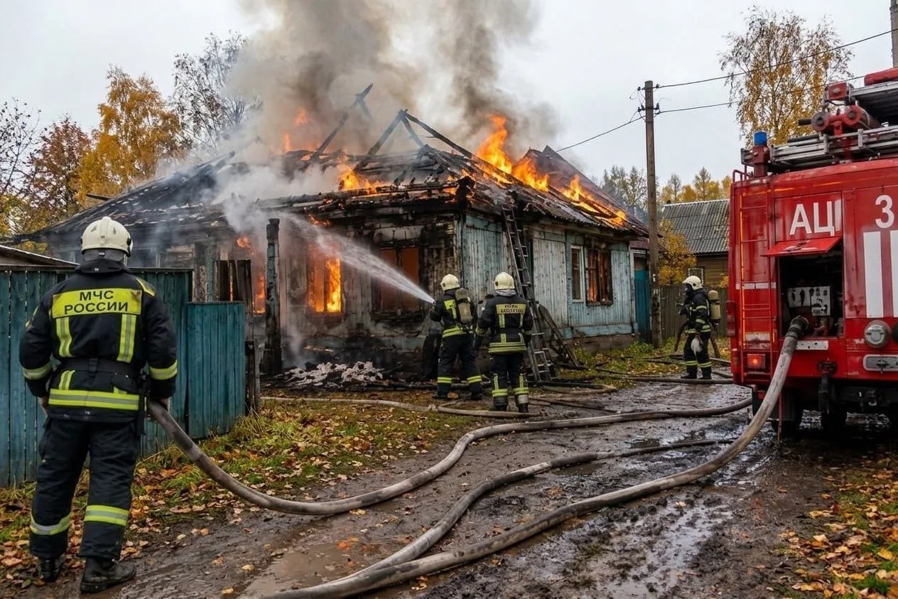🚒 В Алтайском крае мужчина получил ожоги при пожаре из-за непотушенной сигареты