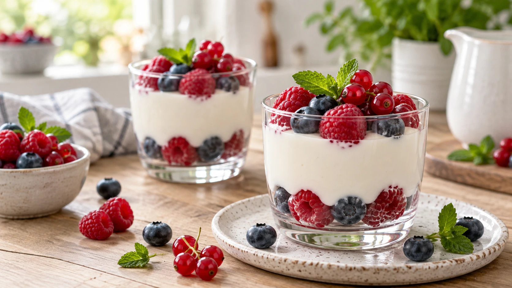 🍓 Кефирное желе с ягодами: свежий десерт без выпечки