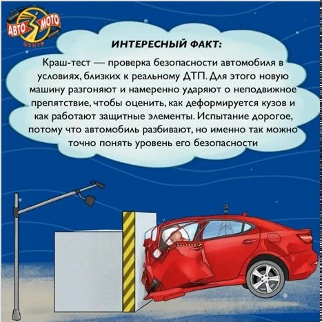 ⁉️ А вы знали что... 
🔹Уровень безопасности автомобиля проверяют с помощью испытания, максимально п