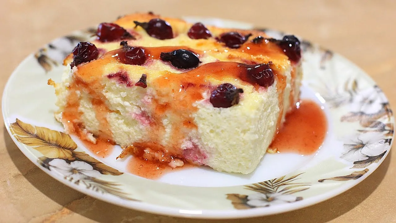 Творожная запеканка с манкой 🥧