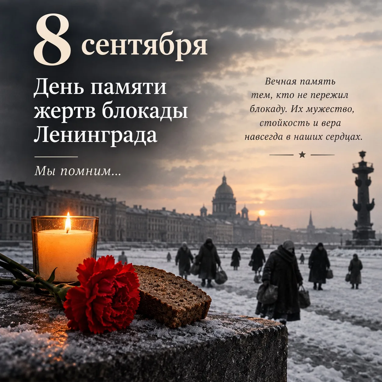 🕯 8 сентября — День памяти жертв блокады Ленинграда