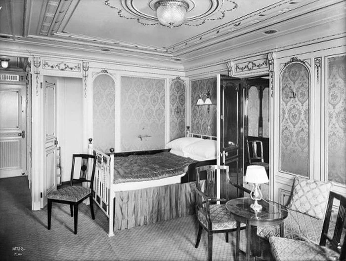 Каюта первого класса на борту «Титаника», 1912 год.