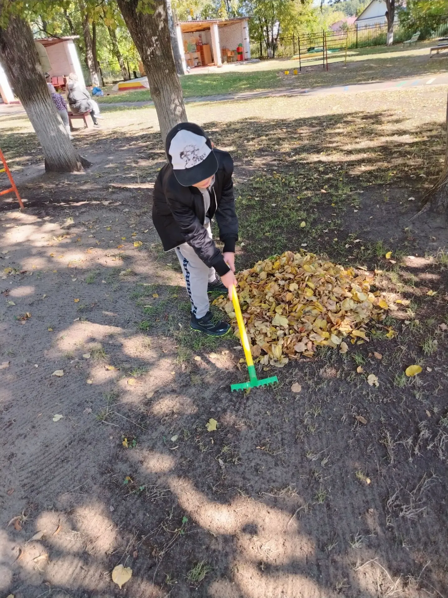 С приходом осени пришла пора уборки листьев 🍂