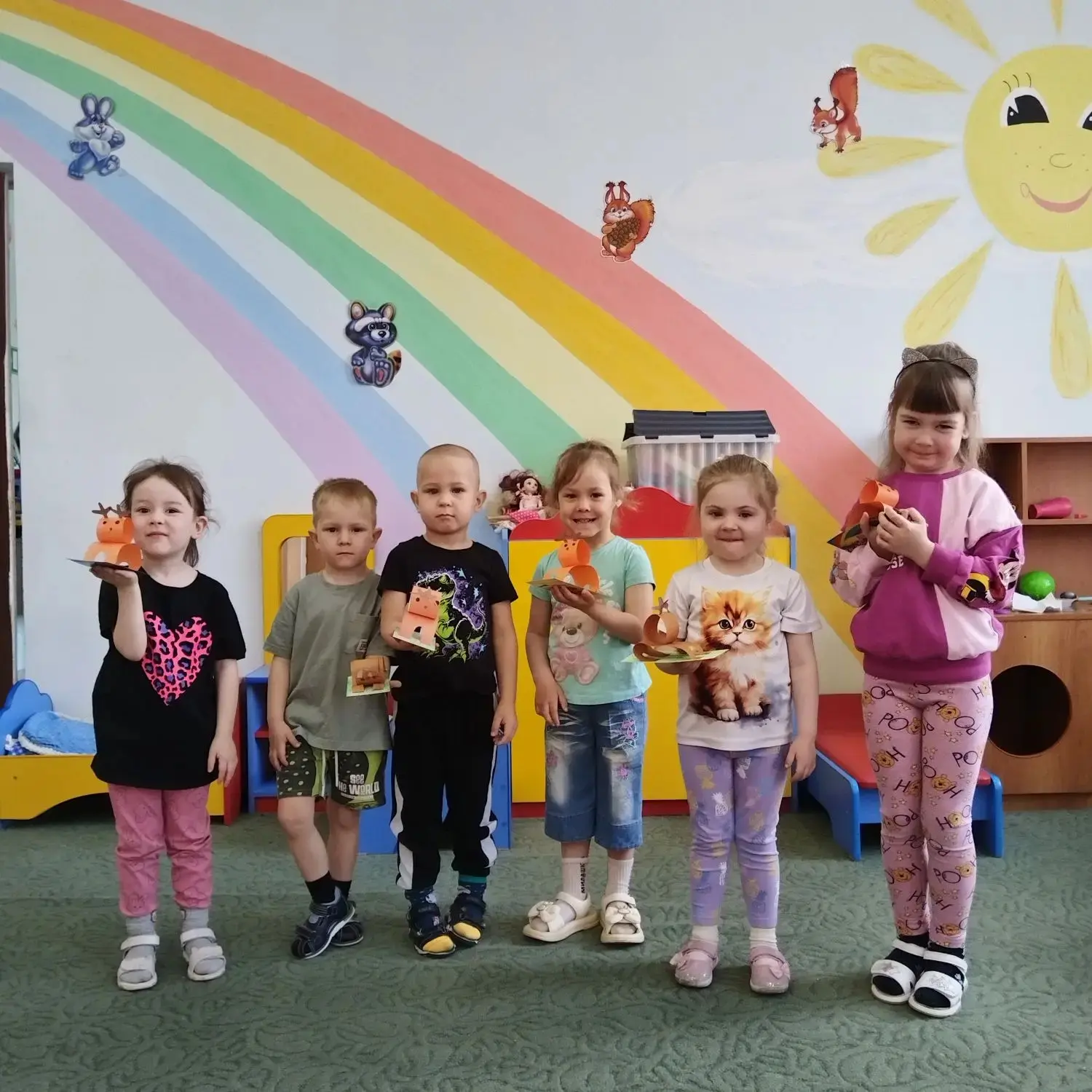 ✨ Творчество в детском саду: объёмная аппликация «Олень» ✨