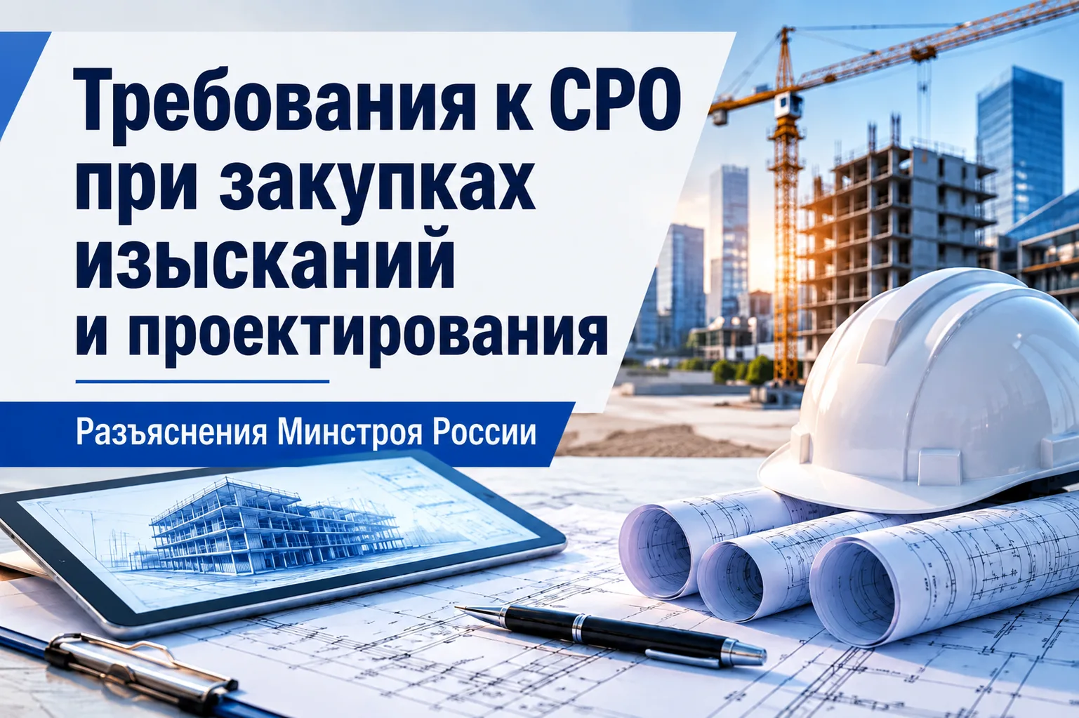 📌 Минстрой уточнил требования к членству в СРО при закупках инженерных изысканий совместно с проект