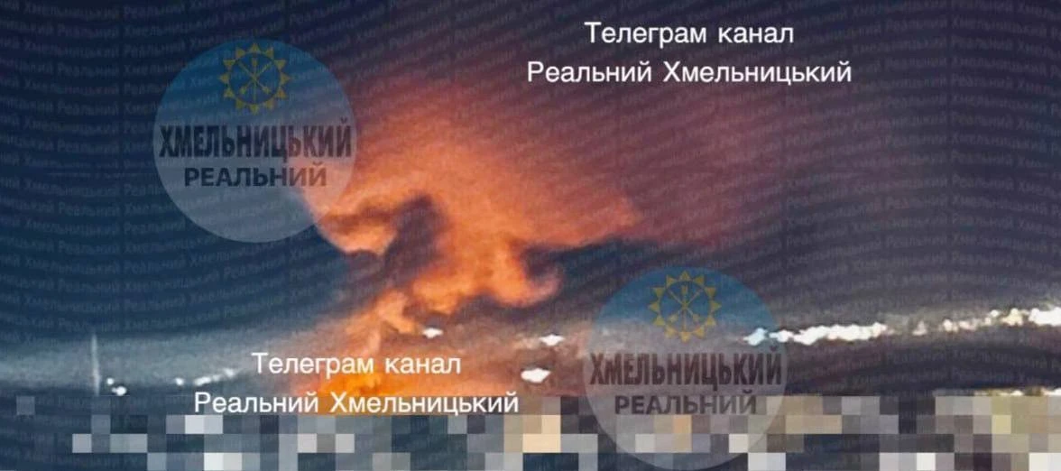 Кадры пожара в Хмельницком.