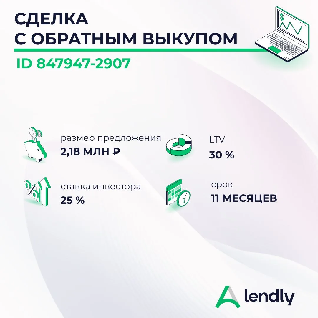 Займы с откупом 💰
Про обратный откуп: [контакт скрыт]
Узнать больше о заявках: lendly-cabinet

ID 8