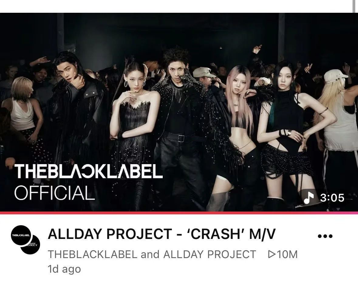 клип ‘CRASH’ официально набрал 10 миллионов просмотров на youtube! 🔥