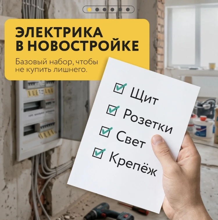 🔌 Электрика в новостройке — тот самый пункт ремонта, где легко потратить лишнее просто...