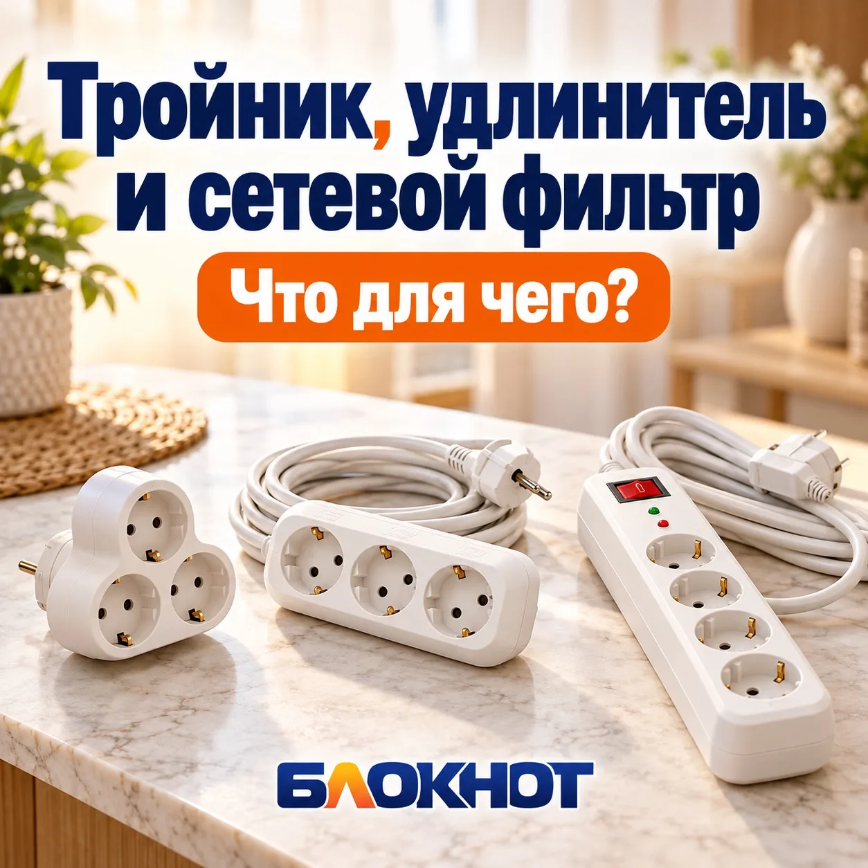 Тройник, удлинитель и сетевой фильтр: что выбрать?