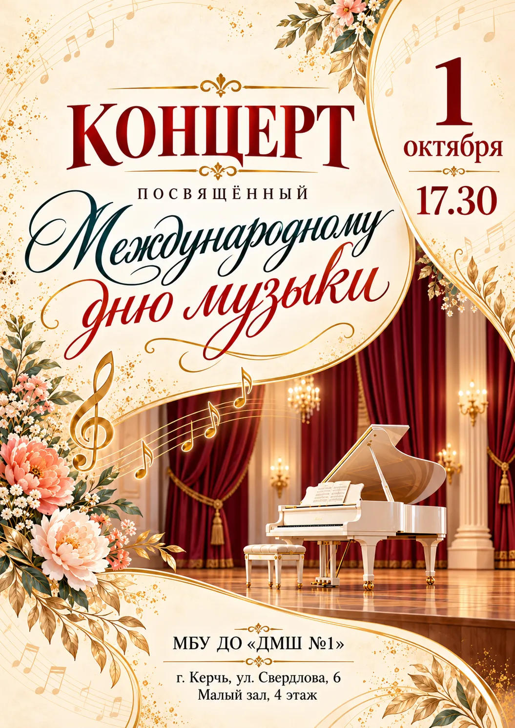 Приглашаем на концерт, посвящённый Международному дню музыки и Дню учителя!