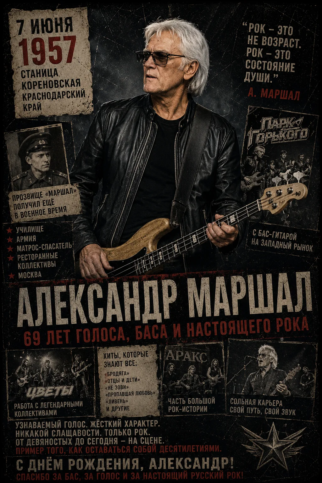 Александр Маршал: 69 лет бас-гитары, голоса и настоящего рока