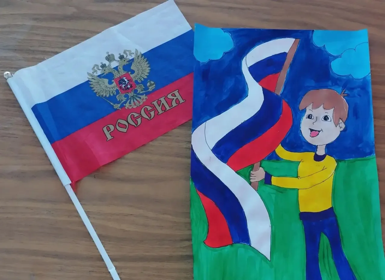 Выставка Движение первых "Рисуй, Россия!" Малюков Паша, старшая группа "Солнышко".#Движ...