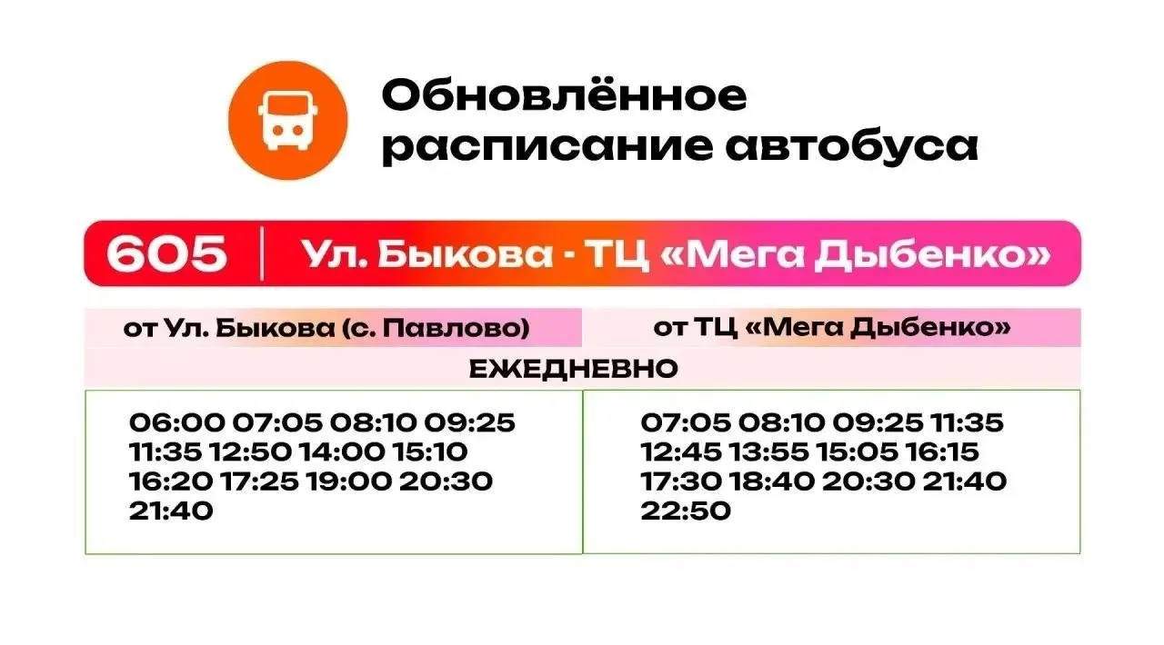 Плюс четыре остановки на новом маршруте!