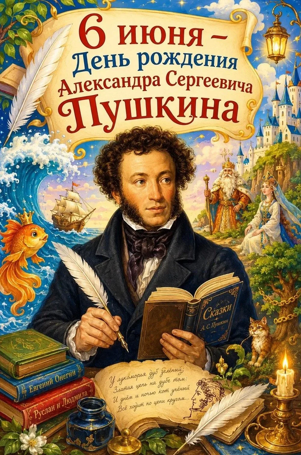 С Днём русского языка и Днём рождения великого русского поэта Александра Сергеевича Пуш...
