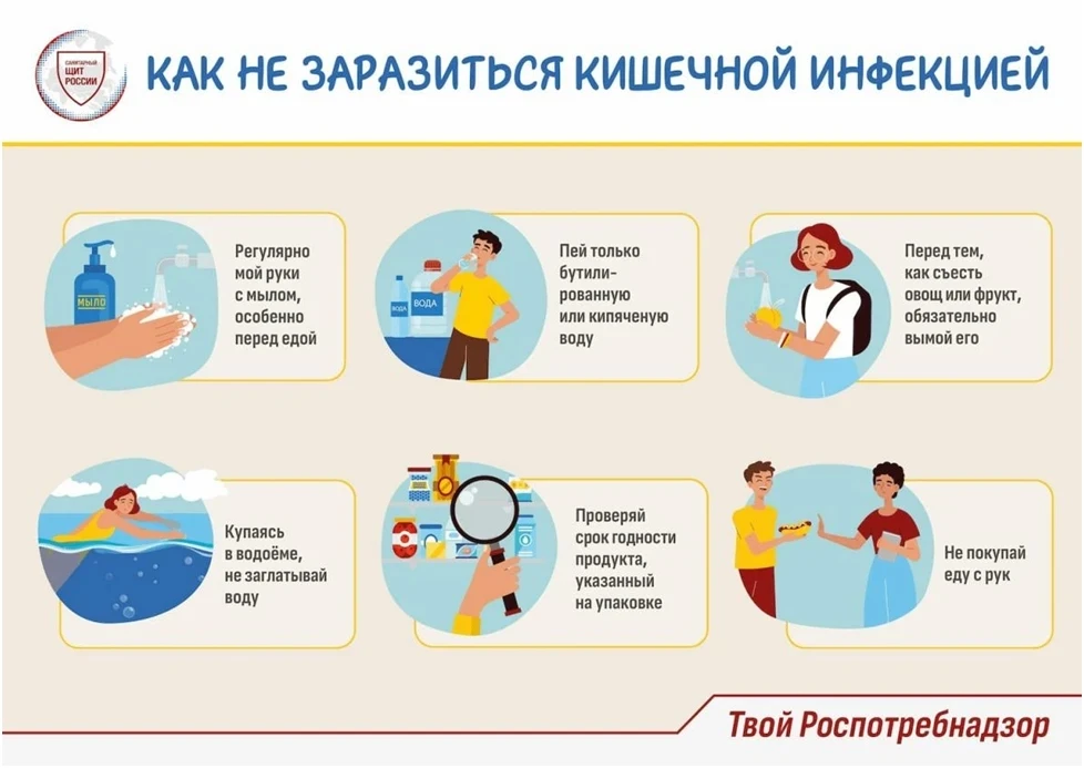 Роспотребнадзор напоминает о необходимости соблюдать меры профилактики острых кишечных инфекцийВ Рос
