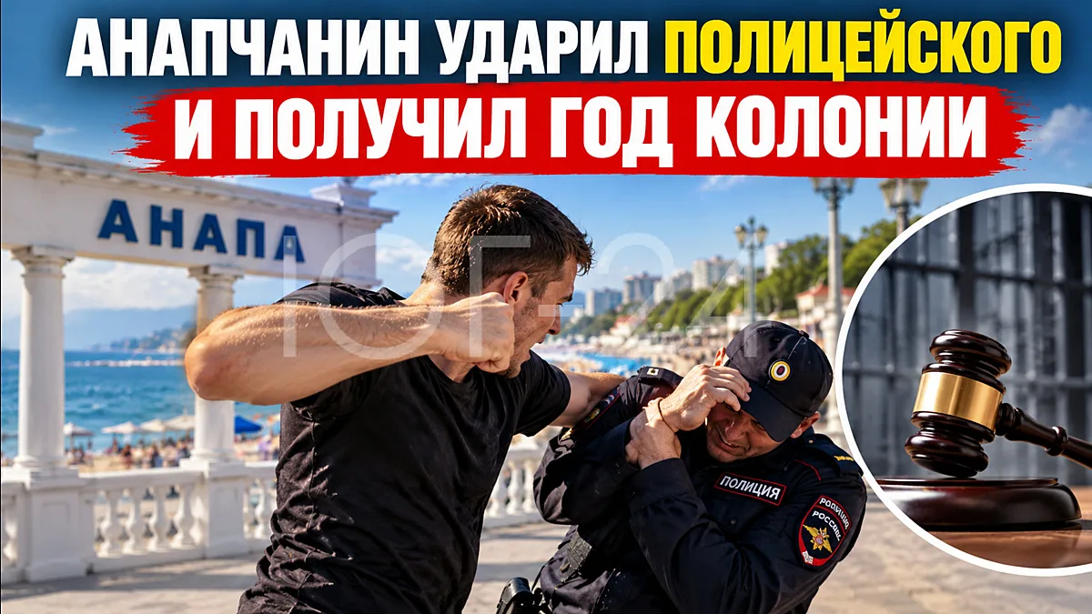 Анапчанин ударил полицейского и получил год в колонии