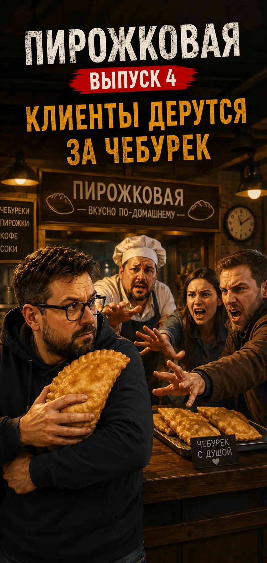 Пирожковая выпуск 4. Клиенты дерутся за чебурек

Сегодня Эдик сделал для меня специальный чебурек. С