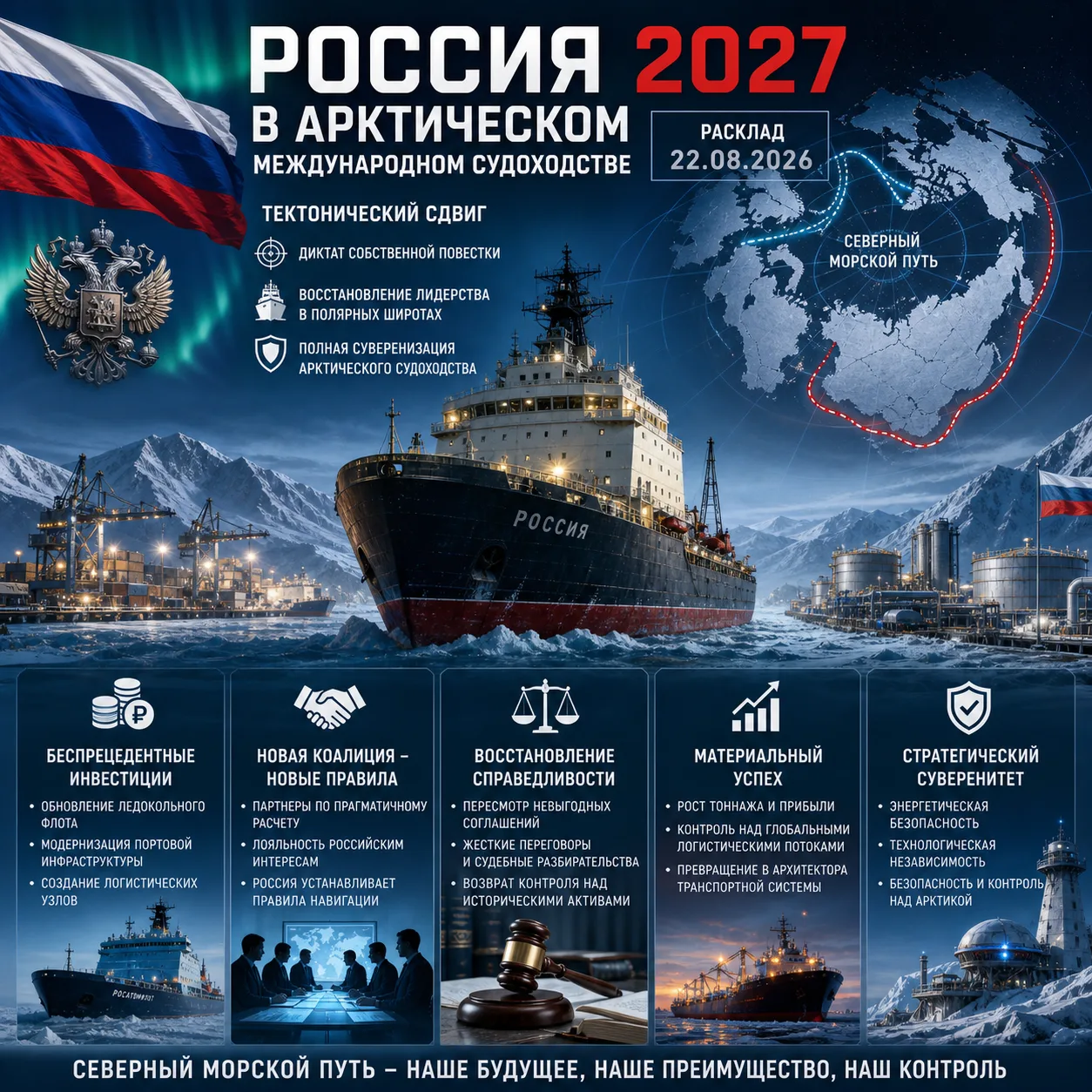 Россия в Арктическом международном судоходстве 2027 Расклад 22.08.2026  ПРОДОЛЖЕНИЕ Одн...