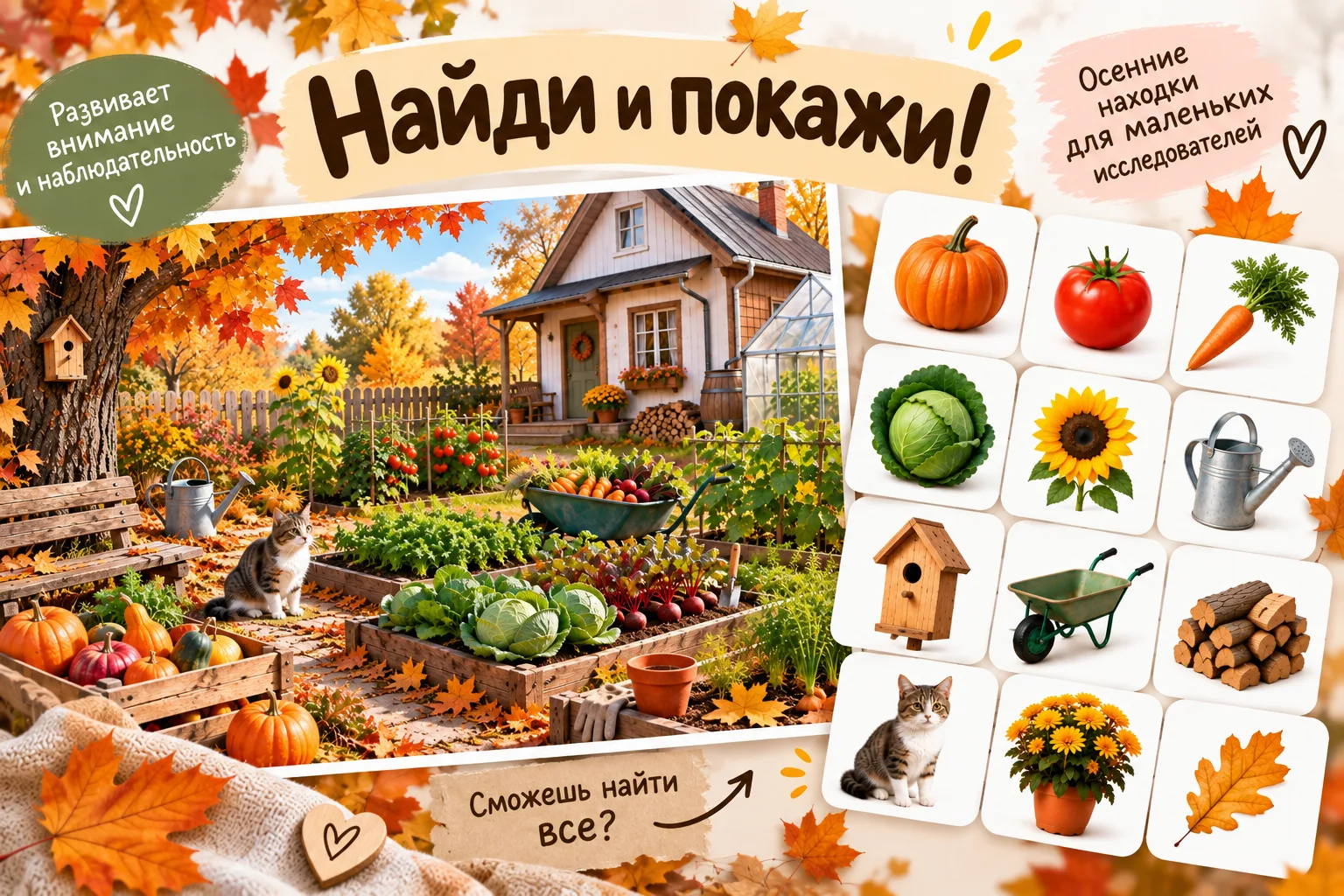 🍂 Игра «Найди и покажи!»