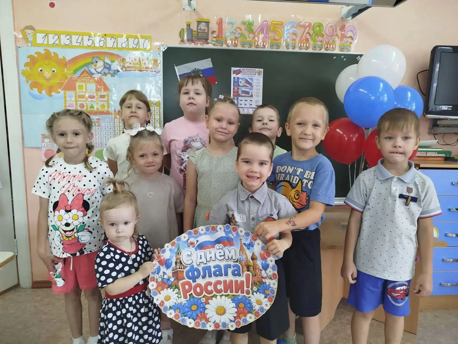 День флага                                Белый – облако большое,