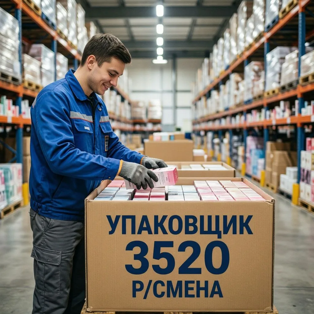 Приглашаем Упаковщиков на склад косметики и одежды!