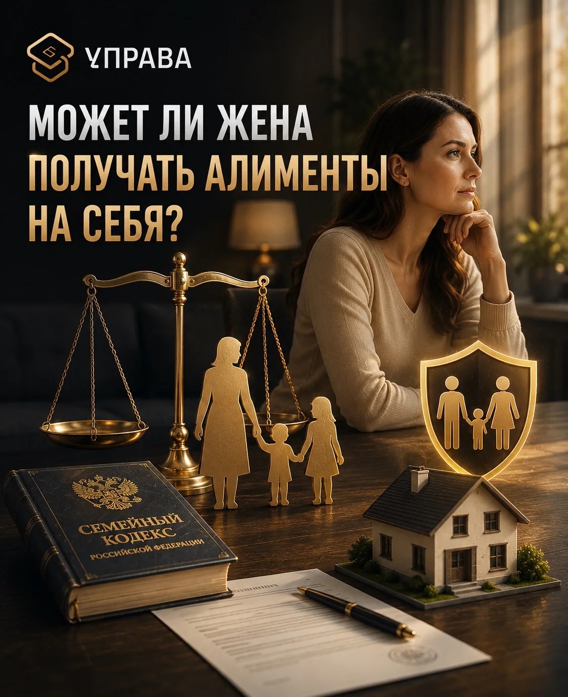 ❓ Может ли жена получать алименты на себя?

Да, и не только на детей. 
Согласно ст. 90 СК РФ, бывшая