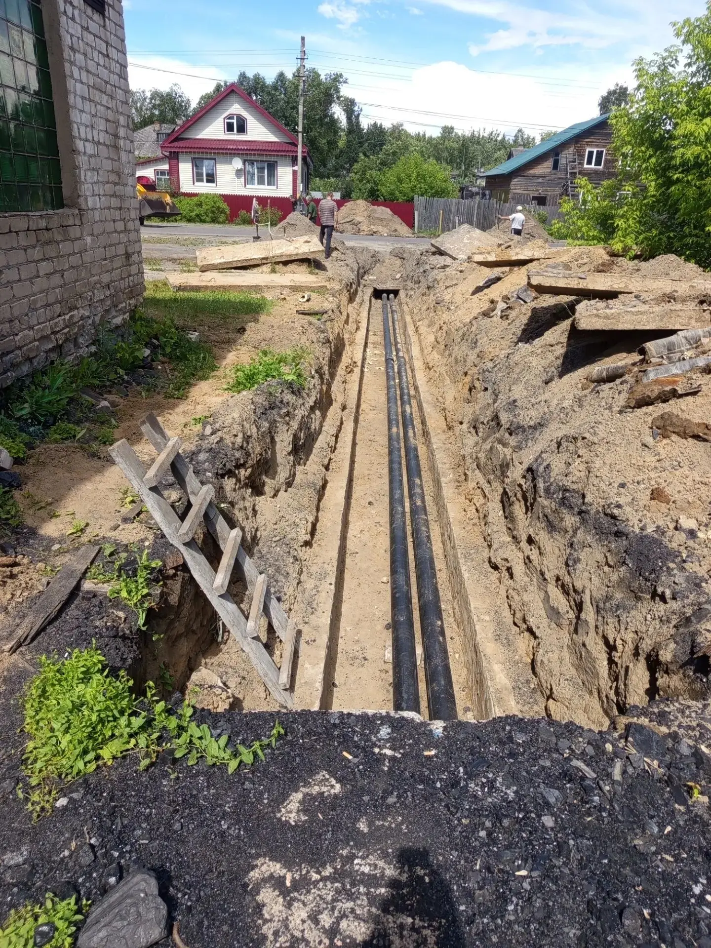 Монтаж и опрессовка теплотрассы котельной 23 узел связи