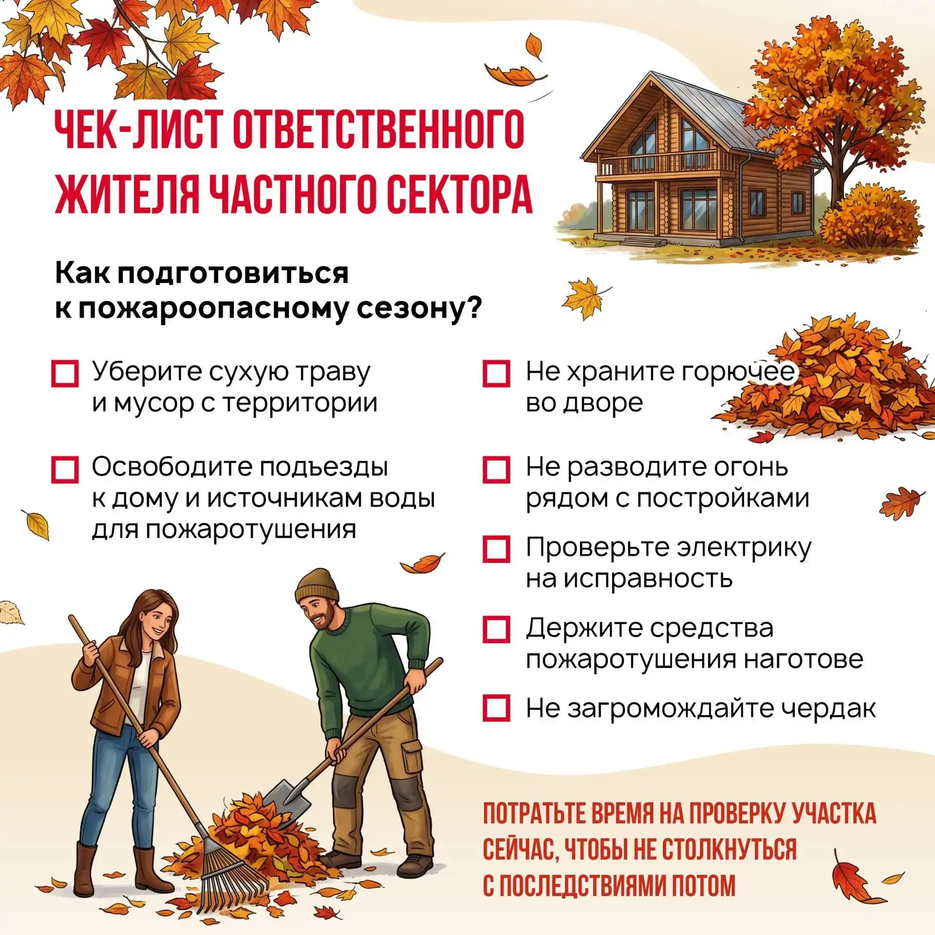 Подготовьте свой участок к пожароопасному сезону