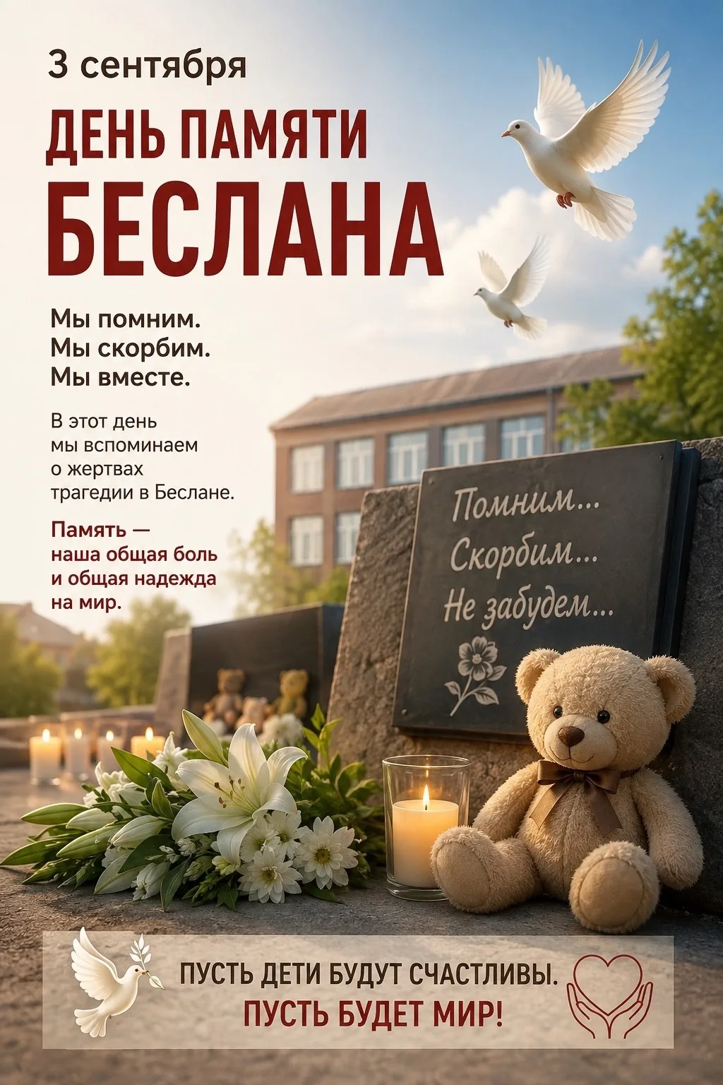 3 сентября в России вспоминают жертв терроризма — это День солидарности в борьбе с терр...