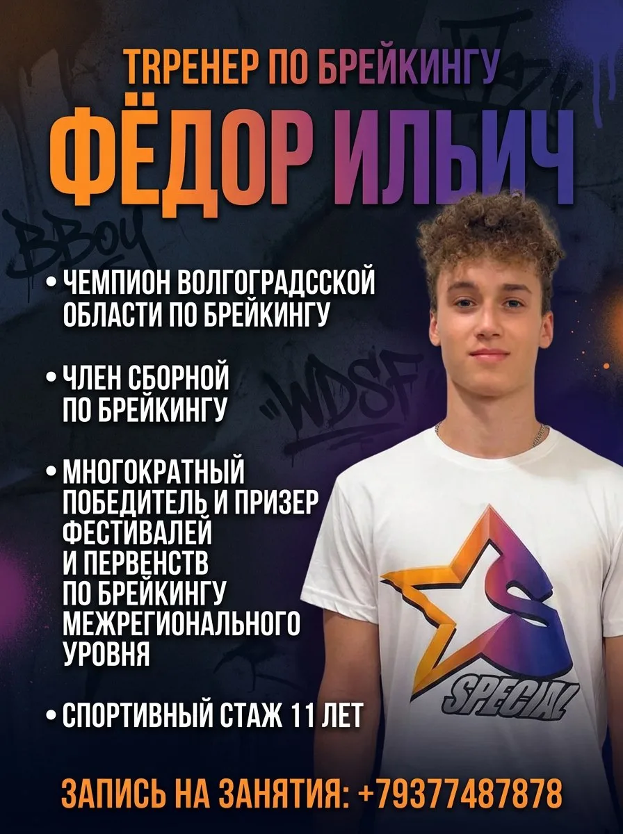Знакомьтесь! Фёдор Ильич - тренер по брейкингу 🔥